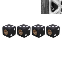 Load image into Gallery viewer, Universal 8mm Dice Style Plastic Car Tire Valve Caps, Pack of 4, Dice Shape 3 Magenta, Dice Shape 3, Dice Style 3