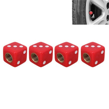 Load image into Gallery viewer, Universal 8mm Dice Style Plastic Car Tire Valve Caps, Pack of 4, Dice Shape 3 Magenta, Dice Shape 3, Dice Style 3
