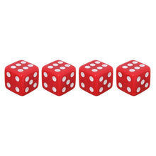 Load image into Gallery viewer, Universal 8mm Dice Style Plastic Car Tire Valve Caps, Pack of 4, Dice Shape 3 Magenta, Dice Shape 3, Dice Style 3