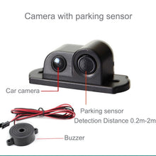 Load image into Gallery viewer, 2 in 1 Mini 160 Degrees View Angle Car Rear View Reverse Backup Car Camera with Parking(Black), 2 in 1