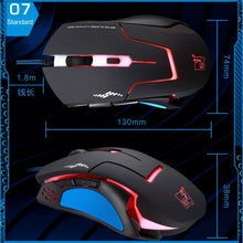 Load image into Gallery viewer, T7 Wired 3 Color Changeable 1200 DPI 1600DPI 2400DPI Gaming USB Optical Mouse, T7