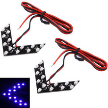 Load image into Gallery viewer, 14 LED 3528 SMD Arrows Light for Car Side Mirror Turn Signal, Pairs, Universal Blue, Universal Yellow, Universal Red, 2 PCS, Universal Pink Light