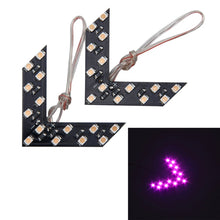 Load image into Gallery viewer, 14 LED 3528 SMD Arrows Light for Car Side Mirror Turn Signal, Pairs, Universal Blue, Universal Yellow, Universal Red, 2 PCS, Universal Pink Light