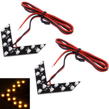 Load image into Gallery viewer, 14 LED 3528 SMD Arrows Light for Car Side Mirror Turn Signal, Pairs, Universal Blue, Universal Yellow, Universal Red, 2 PCS, Universal Pink Light