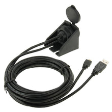 Load image into Gallery viewer, USB 2.0 &amp; Micro HDMI (Type-D) Male to USB 2.0 &amp; HDMI (Type-A) Female Adapter Cable with Car Flush Mount, Length: 2m, USB 2.0 &amp; Micro HDMI Male to USB 2.0 &amp; HDMI Female