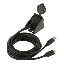 Load image into Gallery viewer, USB 2.0 &amp; Mini HDMI (Type-C) Male to USB 2.0 &amp; HDMI (Type-A) Female Adapter Cable with Car Flush Mount, Length: 2m, USB 2.0 &amp; Mini HDMI Male to USB 2.0 &amp; HDMI Female