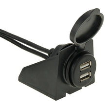 Load image into Gallery viewer, 2 USB 2.0 Male to Female Extension Cable with Car Flush Mount, Length: 2m, 2 USB 2.0 Male to Female
