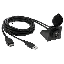 Load image into Gallery viewer, USB 2.0 &amp; HDMI (Type-A) Male to Female Extension Cable, Length: 2m, USB 2.0 &amp; HDMI (Type-A) Male to Female