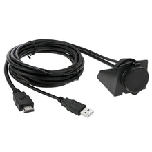 Load image into Gallery viewer, USB 2.0 &amp; HDMI (Type-A) Male to Female Extension Cable, Length: 2m, USB 2.0 &amp; HDMI (Type-A) Male to Female
