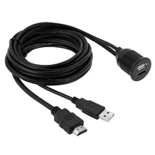 Load image into Gallery viewer, USB 2.0 &amp; HDMI (Type-A) Male to Female Extension Cable, Length: 2m, USB 2.0 &amp; HDMI (Type-A) Male to Female