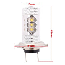 Load image into Gallery viewer, H7 80W 800LM 6500K White Light 16-3535-LEDs Car Foglight , Constant Current , DC12-24V, H7