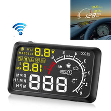 Load image into Gallery viewer, X3 Bluetooth 5.5 inch Car OBDII / EUOBD HUD Vehicle-mounted Head Up Display Security System, Support Speed &amp; Fuel Consumption, Overspeed Alarm, Water Temperature, etc, X3 5.5 inch
