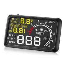 Load image into Gallery viewer, X3 Bluetooth 5.5 inch Car OBDII / EUOBD HUD Vehicle-mounted Head Up Display Security System, Support Speed &amp; Fuel Consumption, Overspeed Alarm, Water Temperature, etc, X3 5.5 inch