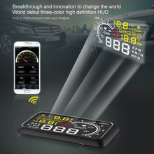 Load image into Gallery viewer, X3 Bluetooth 5.5 inch Car OBDII / EUOBD HUD Vehicle-mounted Head Up Display Security System, Support Speed &amp; Fuel Consumption, Overspeed Alarm, Water Temperature, etc, X3 5.5 inch