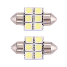 Load image into Gallery viewer, 2 PCS 31mm Super White 6 LED Car Bulb Reading Light, 31mm