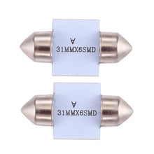 Load image into Gallery viewer, 2 PCS 31mm Super White 6 LED Car Bulb Reading Light, 31mm