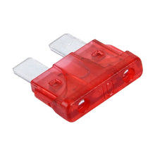 Load image into Gallery viewer, 100 PCS Auto Mini Blade Fuse (30A) , DC 12V, 25A Transparent, 10A Red, 15A Blue, 20A, 30A