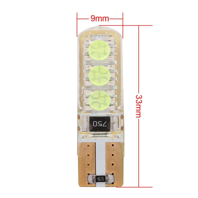 10 PCS T10 3W 300LM Silicone 6 LED SMD 5050 Car Clearance Lights Lamp, DC 12V, 6 LED SMD 5050, 6  SMD 5050 LEDs, 6 SMD 5050 LEDs