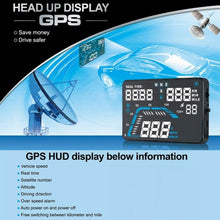 Load image into Gallery viewer, Q7 5.5 inch Car GPS HUD Vehicle-mounted Head Up Display Security System, Support Speed &amp; Real Time &amp; Altitude &amp; Over Speed Alarm &amp; Satellite Number, etc., Q7
