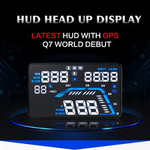 Load image into Gallery viewer, Q7 5.5 inch Car GPS HUD Vehicle-mounted Head Up Display Security System, Support Speed &amp; Real Time &amp; Altitude &amp; Over Speed Alarm &amp; Satellite Number, etc., Q7
