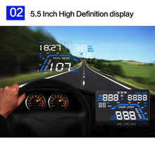 Load image into Gallery viewer, Q7 5.5 inch Car GPS HUD Vehicle-mounted Head Up Display Security System, Support Speed &amp; Real Time &amp; Altitude &amp; Over Speed Alarm &amp; Satellite Number, etc., Q7