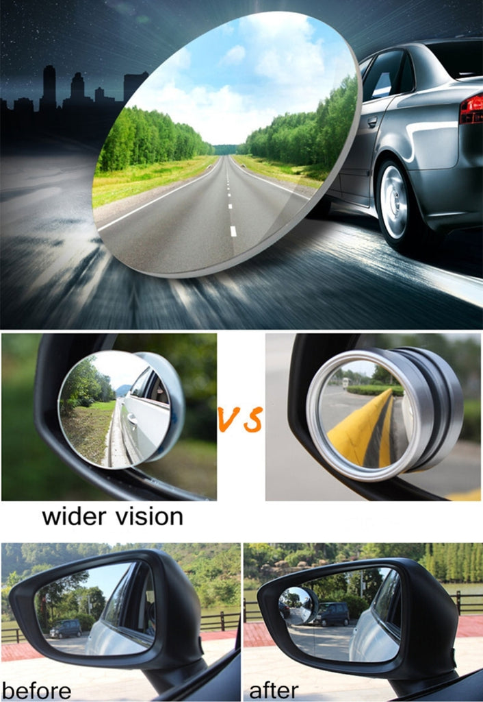 3R-033 Car Blind Spot Rear View Wide Angle Mirror, Diameter: 9.5cm, 3R-033