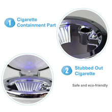 Load image into Gallery viewer, Diamond Facets Car Ashtray with LED Light, with LED Light(Dark Red), with LED Light(Black), with LED Light(White)