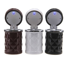 Load image into Gallery viewer, Diamond Facets Car Ashtray with LED Light, with LED Light(Dark Red), with LED Light(Black), with LED Light(White)