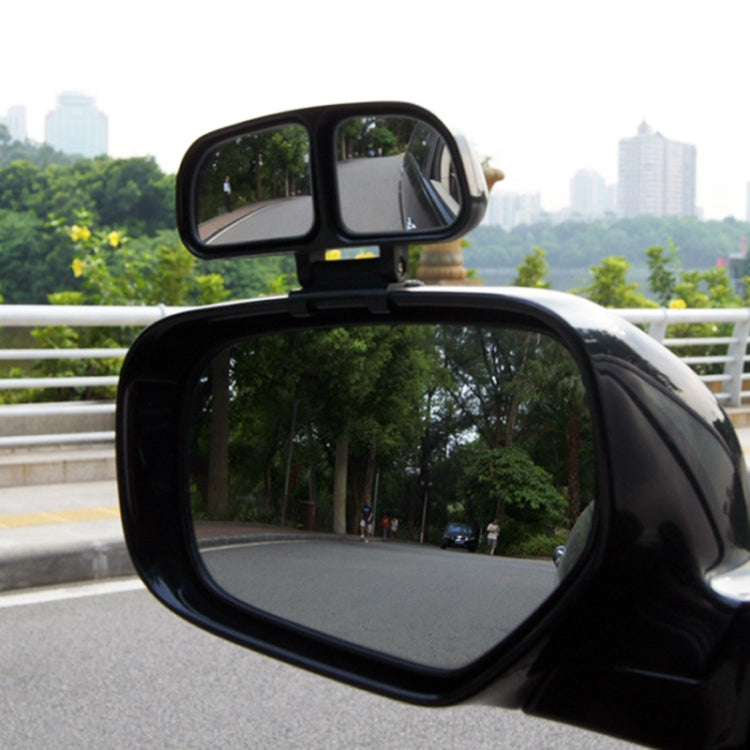 Left Side Rear View Blind Spot Mirror Universal adjustable Wide Angle Auxiliary Mirror, 3R-027L(Black), 3R-027L