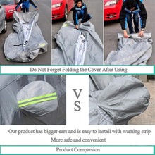 Load image into Gallery viewer, PEVA Anti-Dust Waterproof Sunproof Sedan Car Cover with Warning Strips, Fits Cars up to 5.1m(199 inch) in Length, 199inch (XXL)