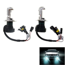 Load image into Gallery viewer, DC12V 35W H4-3 HID Xenon Light Single Beam Super Vision Waterproof Head Lamp with One Cable, Color Temperature: 6000K, Pack of 2, H4