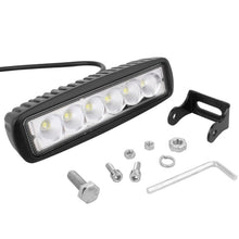 Load image into Gallery viewer, 18W 1440LM Epistar 6 LED  Car Work Lamp Bar Light Waterproof IP67, DC 10-30V, DC 10-30V, 1440LM