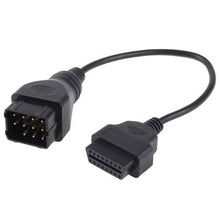 Load image into Gallery viewer, 12 Pin to 16 Pin OBDII / OBD Diagnostic Adapter Cable for Renault, 2 Pin to 16 Pin