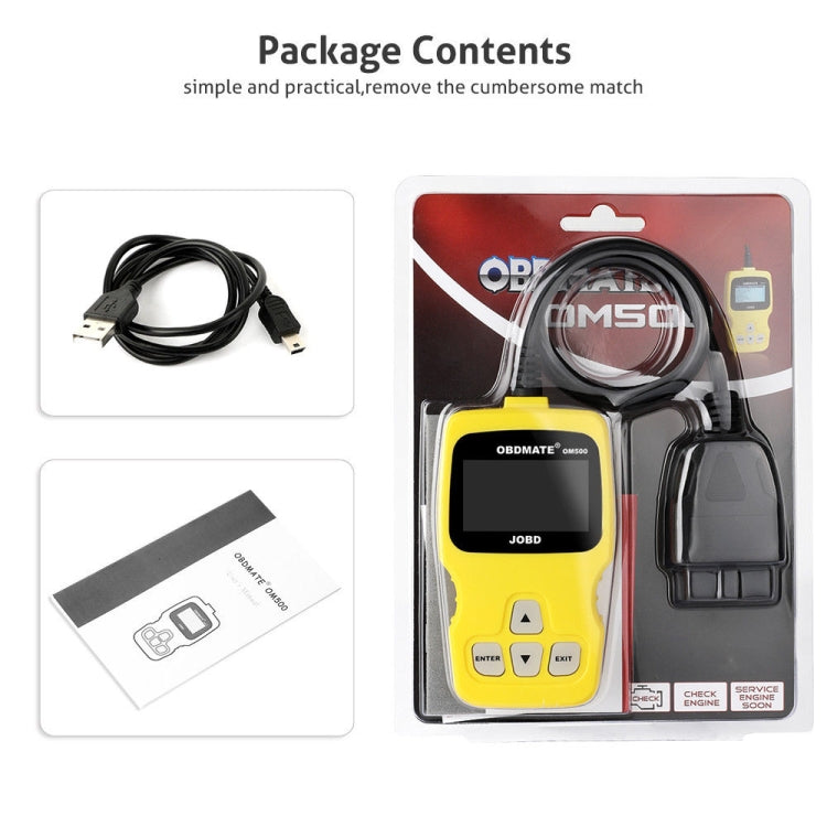 OBDMATE OM500 OBDII / EOBD / JOBD Code Reader, OBDMATE