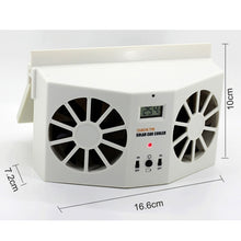 Load image into Gallery viewer, 2W Solar Powered Car Auto Air Vent Cool Fan Cooler Ventilation System Radiator, with Temperature Display, 2W Solar Powered Fan