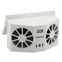 Load image into Gallery viewer, 2W Solar Powered Car Auto Air Vent Cool Fan Cooler Ventilation System Radiator, with Temperature Display, 2W Solar Powered Fan