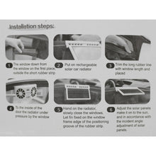 Load image into Gallery viewer, 2W Solar Powered Car Auto Air Vent Cool Fan Cooler Ventilation System Radiator, with Temperature Display, 2W Solar Powered Fan