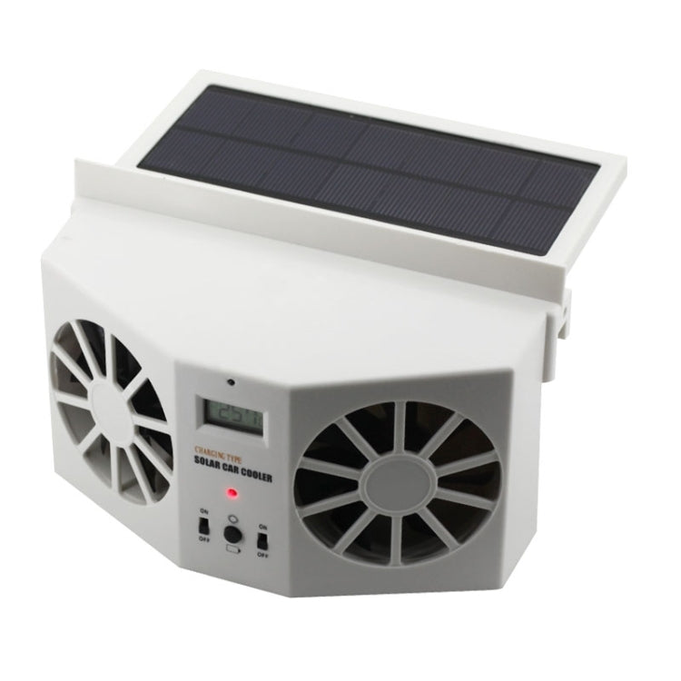 2W Solar Powered Car Auto Air Vent Cool Fan Cooler Ventilation System Radiator, with Temperature Display, 2W Solar Powered Fan