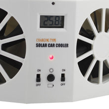 Load image into Gallery viewer, 2W Solar Powered Car Auto Air Vent Cool Fan Cooler Ventilation System Radiator, with Temperature Display, 2W Solar Powered Fan