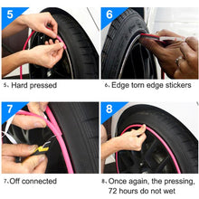 Load image into Gallery viewer, Universal Decorative Scratchproof Stickup 8M Flexible Car Wheel Hub TRIM Mouldings Decoration Strip, 8m, 15 inch