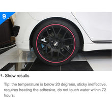 Load image into Gallery viewer, Universal Decorative Scratchproof Stickup 8M Flexible Car Wheel Hub TRIM Mouldings Decoration Strip, 8m, 15 inch