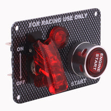 Load image into Gallery viewer, Carbon Fiber Flip-up Start Ignition Switch Panel and Accessories for Racing Sport , Carbon Fiber