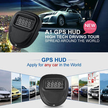 Load image into Gallery viewer, A1 2.0 inch Car GPS HUD Head Up Display Vehicle-mounted Security System, Support Speed &amp; Real Time &amp; Altitude &amp; Over Speed Alarm &amp; Compass &amp; MPH &amp; Auto Sleeping &amp; KM &amp; Satellite Signal, A1