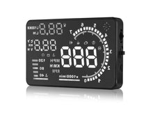 Load image into Gallery viewer, A8 5.5 inch Car OBDII HUD Warning System Vehicle-mounted Head Up Display Projector with LED, Support Fuel Consumption &amp; Over Speed Alarm &amp; Water Temperature &amp; Fault Diagnosis, A8