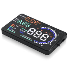 Load image into Gallery viewer, A8 5.5 inch Car OBDII HUD Warning System Vehicle-mounted Head Up Display Projector with LED, Support Fuel Consumption &amp; Over Speed Alarm &amp; Water Temperature &amp; Fault Diagnosis, A8