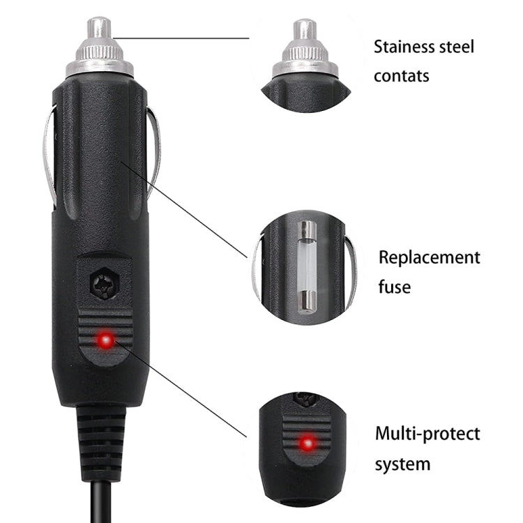 2A Car 4.0 x 1.7mm Power Supply Adapter Plug Coiled Cable Car Charger, Length: 40-140cm, 4.0 x 1.7mm