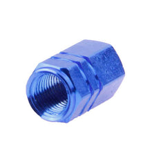 Load image into Gallery viewer, Blue Anodized Aluminum Tire Valve Stem Caps 4 pcs, Anodized Aluminum