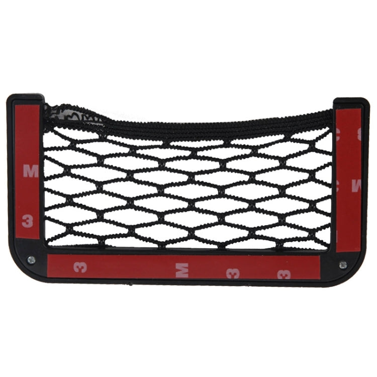 Car Net Pockets 12cm x 6cm Automotive Storage String Bag with Adhesive, 12x6cm