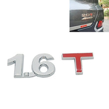 Load image into Gallery viewer, 3D Universal Decal Chromed Metal Car Emblem Badge Sticker Car Trailer Gas Displacement Identification, Size: 8.5x2.5 cm, 1.6T, 1.8T, 2.0T, 2.2T, 2.4T, 2.5T, 2.8T, 3.0T