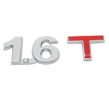 Load image into Gallery viewer, 3D Universal Decal Chromed Metal Car Emblem Badge Sticker Car Trailer Gas Displacement Identification, Size: 8.5x2.5 cm, 1.6T, 1.8T, 2.0T, 2.2T, 2.4T, 2.5T, 2.8T, 3.0T